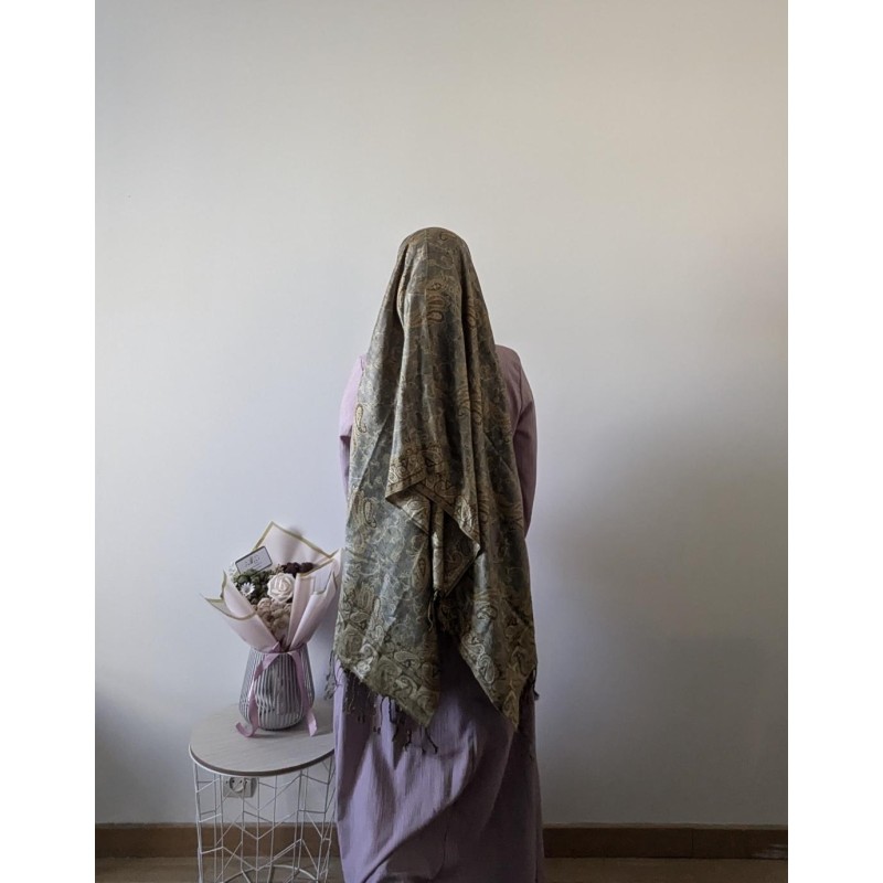 Pashmina Bleu vert