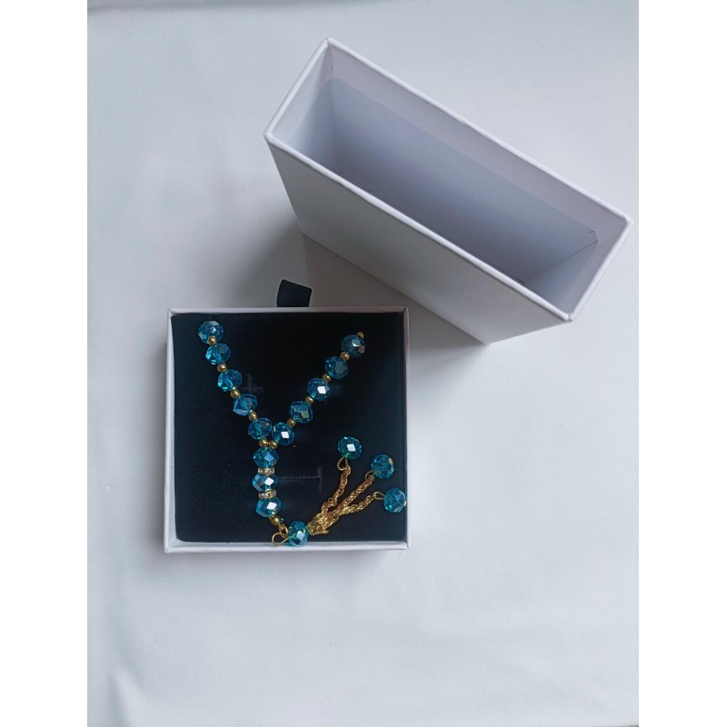 Tasbih bleu 33 perles