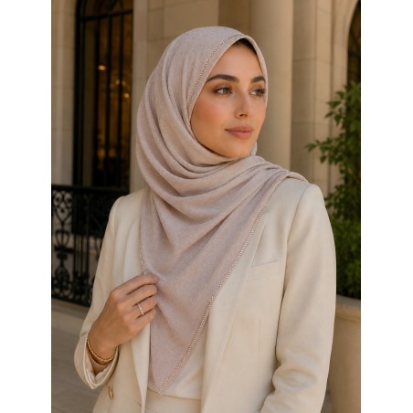 Foulard 50% coton avec strass