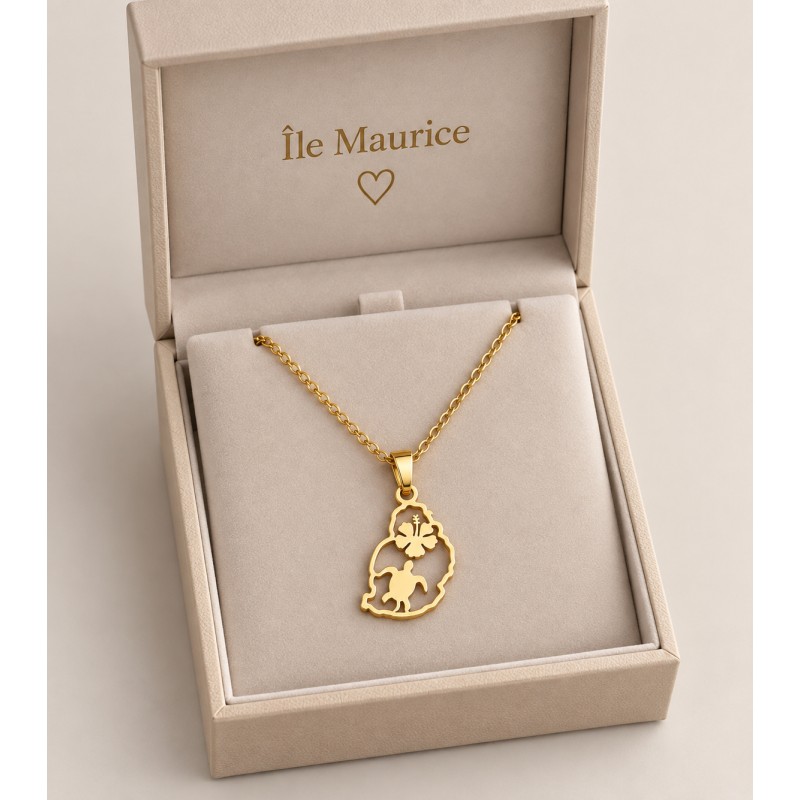 COLLIER ACIER INOXYDABLE ILE MAURICE