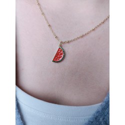 Collier pastèque
