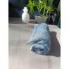 Hijab Coton froissé bleu clair