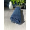 Hijab Coton froissé bleu marine