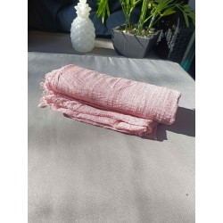 Hijab Coton froissé rose...