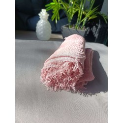 Hijab Coton froissé rose cuivré