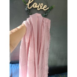 Hijab Coton froissé rose cuivré